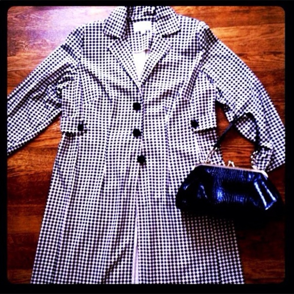 Lovely Houndstooth Long Fall Jacket